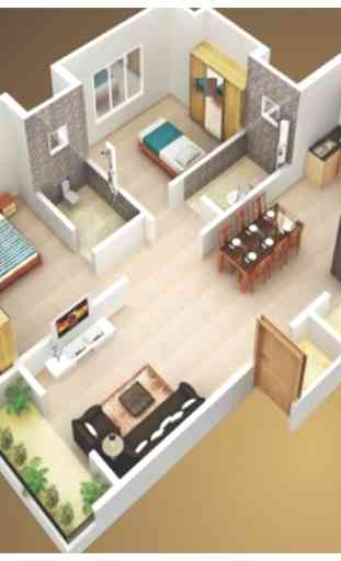 Conceptions de plan de maison 3D 4