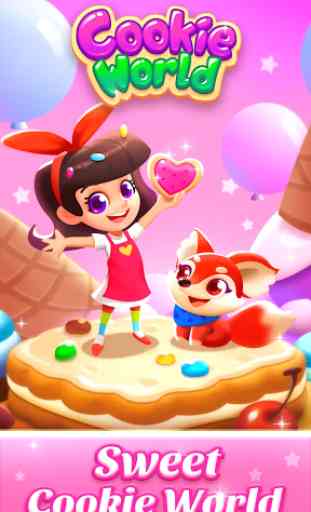 Cookie World -- Clash of Cookie & Colorful Puzzle 3