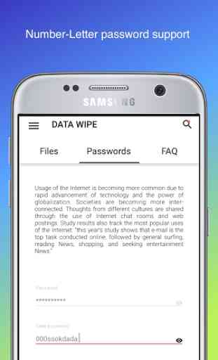 Data Wipe Screen Locker 3