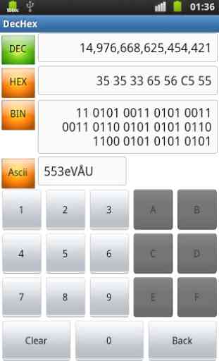 DEC HEX BIN ASCII Converter 1