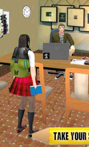 Fille virtuelle simulateur lycée vie fille 2
