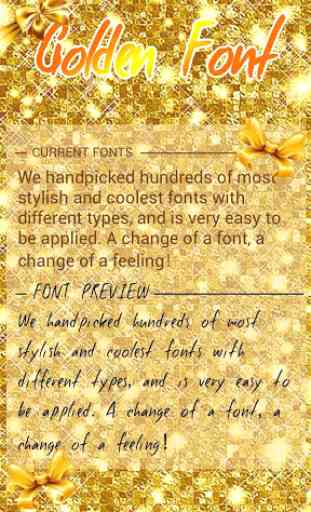 Golden Font for FlipFont,Cool Fonts Text Free 1