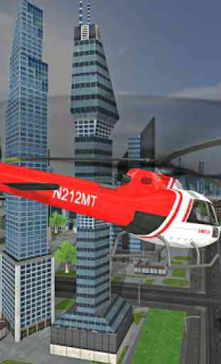 Hélicoptère de sauvetage futuriste simulateur vol 2