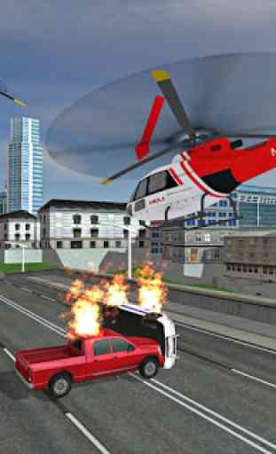 Hélicoptère de sauvetage futuriste simulateur vol 4