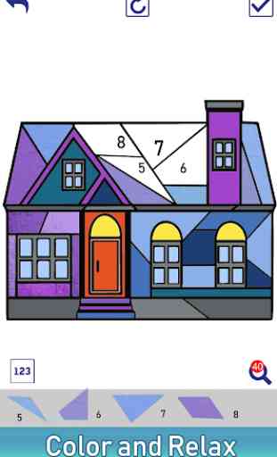 House Poly Art: Color by Number, House Puzzle Game 3