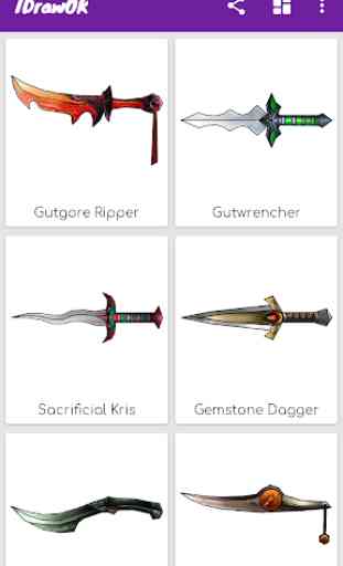How to draw daggers, weapons for World of Warcraft 1