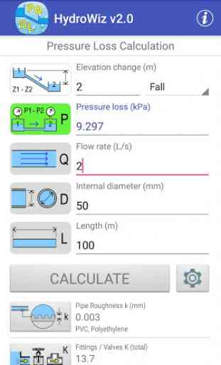 HydroWiz - Pipe Flow Hydraulic Calculations 2