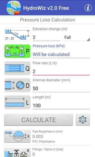 HydroWiz - Pipe Flow Hydraulic Calculations (FREE) 1