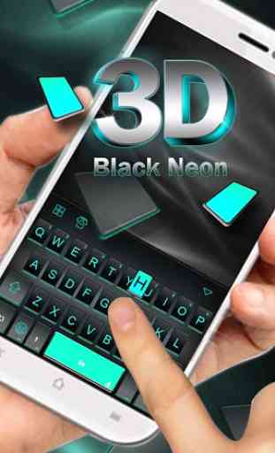 Nouveau thème de clavier Neon 3d Black 2