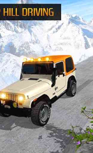 Offroad Jeep Mountain Hill Montée Conduite 3D 4