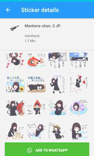 Stickers Menhera-chan pour WhatsApp 2019 1