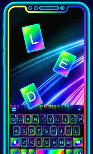 Thème de clavier Super Neon 3d 1