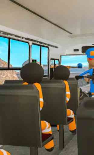 Transport Stickman Prisonnier Autobus Conduite 2