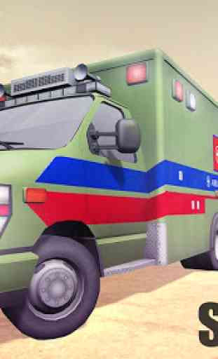 US Army Ambulance Rescue Game. 2