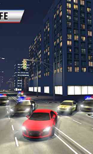 US Police Nuit Auto Échapper 3