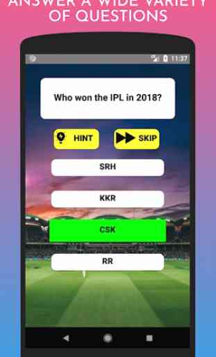 2019 IPL CRICKET QUIZ GAME-TEST YOUR IPL KNOWLEDGE 2