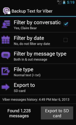 Backup Text for Viber 1