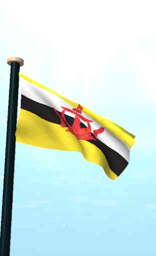 Brunei Drapeau 3D Gratuit 2