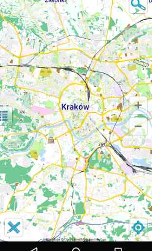 Carte de Cracovie hors-ligne 1