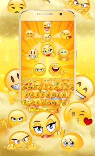 Cute Face Emoji Keyboard Theme 1
