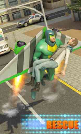 En volant Jetpack la criminalité Ville héros Simul 3