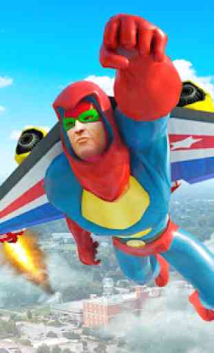 En volant Jetpack la criminalité Ville héros Simul 4
