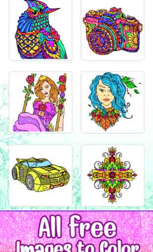 Glitter Color: Adult Coloring Book By Number Pages 1