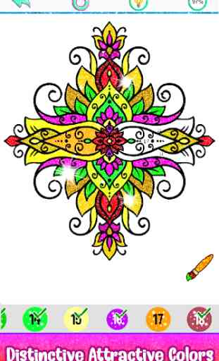 Glitter Color: Adult Coloring Book By Number Pages 4