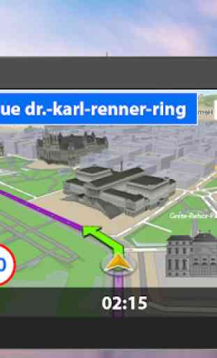 GPS Voyage Emplacement - La navigation Et rue Vue 2