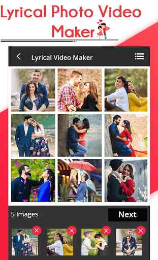 Lyrical Photo Video Movie Maker with Music 1