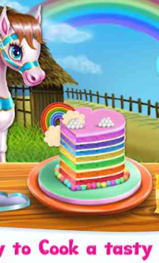 Pony Cooking Rainbow Cake 1
