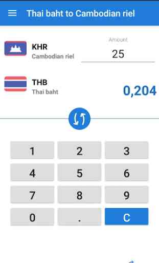 Thai baht to Cambodian riel / THB to KHR 2