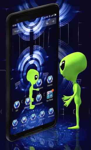 Thème 3D Alien UFO Launcher 2
