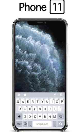 Thème de clavier Silver Phone 11 Pro 1