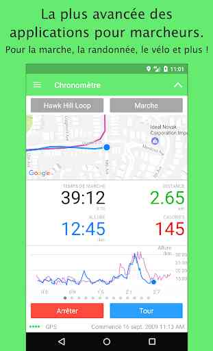 Walkmeter Podomètre GPS - Marche, Courir et Vélo 1
