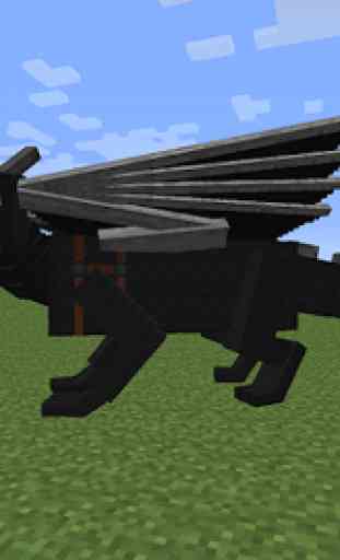 Black fire  Dragon Mod for MCPE 3