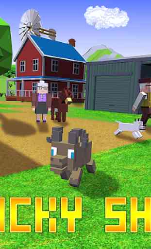Blocky Sheep Farm 3D 1