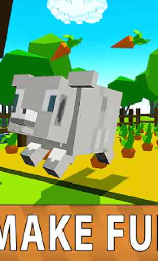 Blocky Sheep Farm 3D 2