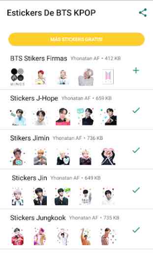 BTS Stickers KPop para Whatsapp 2
