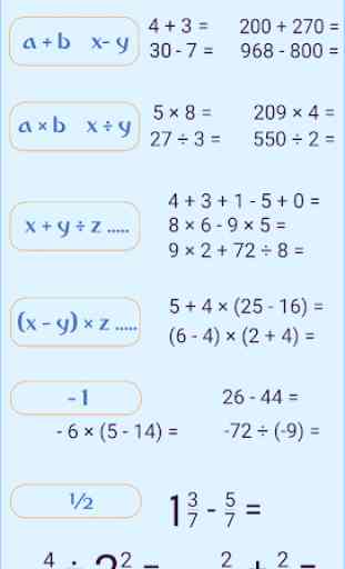 Calcul mental. Table multiplication 4