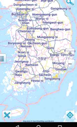 Carte de Corée du Sud hors-ligne 1