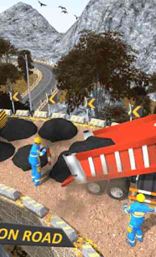 Construction de la route en montée: simulation de 1