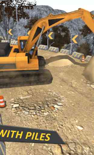 Construction de la route en montée: simulation de 2