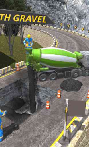 Construction de la route en montée: simulation de 4