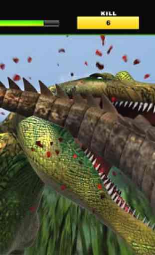 Crocodile vs Dinosaure Wild City Attack 2