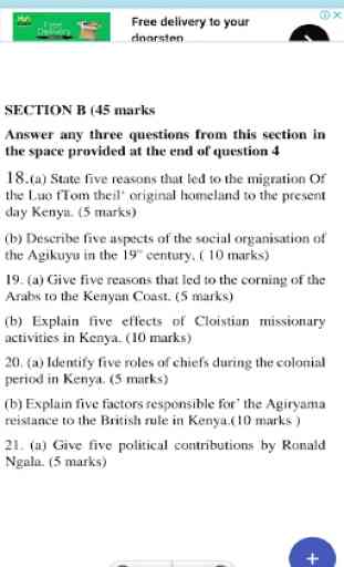 HISTORY KCSE PAST PAPERS & Answers. 1