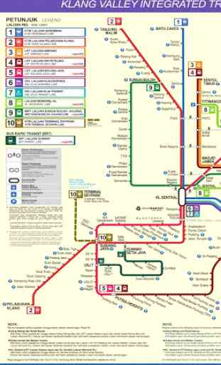 Kuala-Lumpur (KL) Metro Map 1