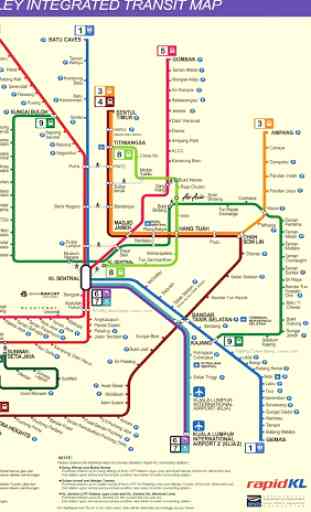 Kuala-Lumpur (KL) Metro Map 2