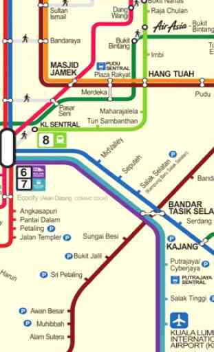 Kuala-Lumpur (KL) Metro Map 3