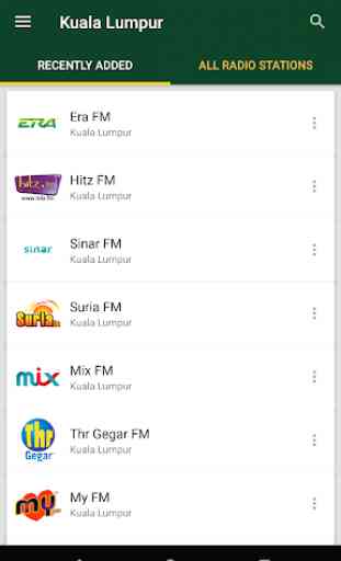 Kuala Lumpur Radio Stations - Malaysia 1